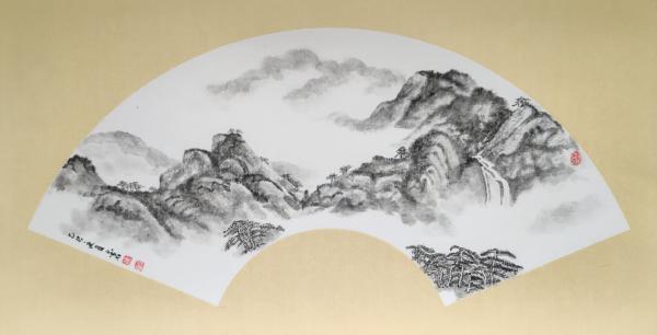 水墨扇面